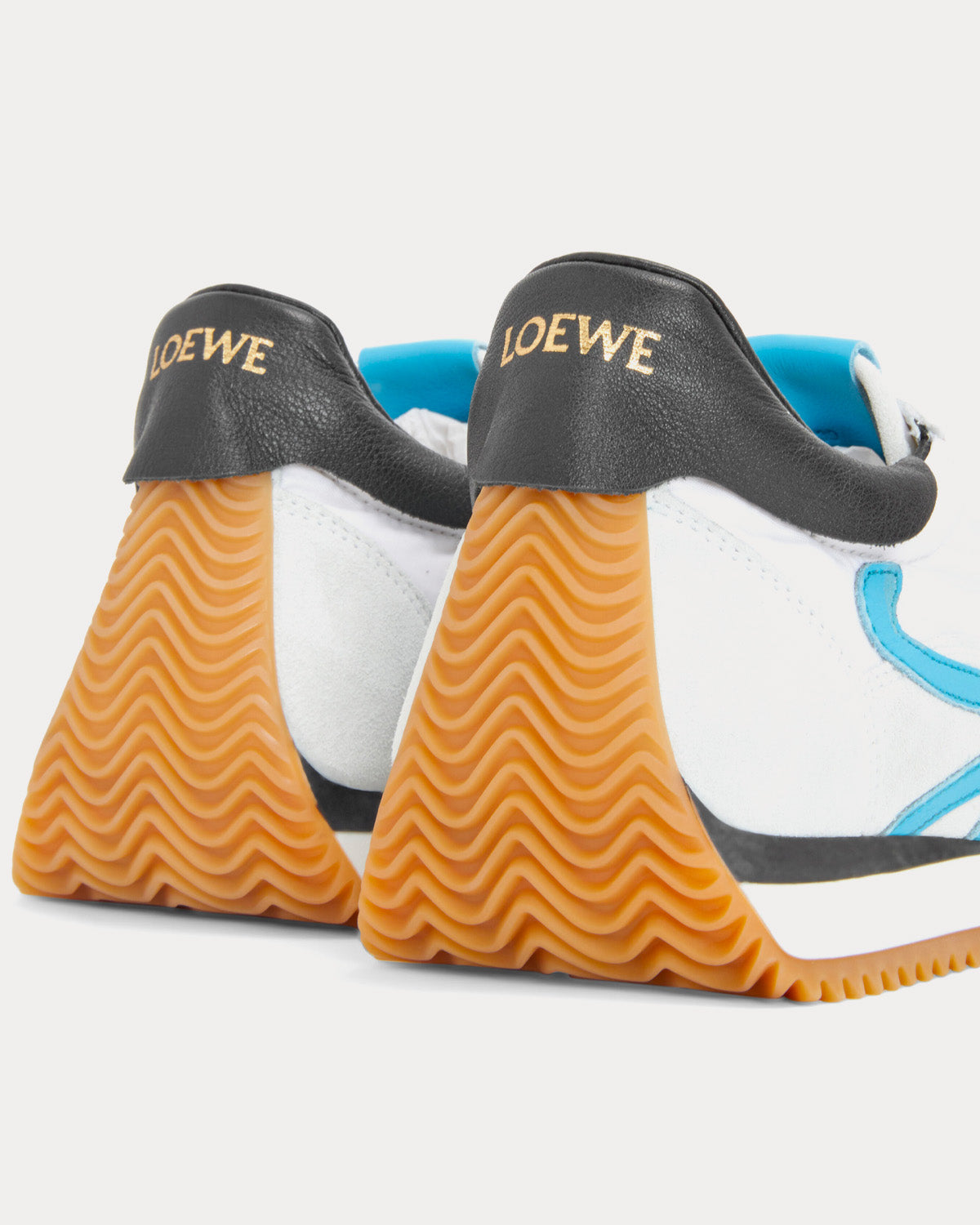 Loewe x Paula's Ibiza - Flow Runner Calfskin & Nylon White / Blue Low Top Sneakers