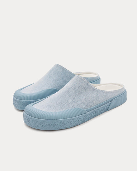 Loewe x Paula's Ibiza Terra Vulca Denim Blue Slip Ons - 2
