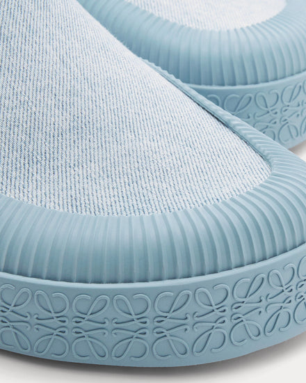Loewe x Paula's Ibiza Terra Vulca Denim Blue Slip Ons - 3