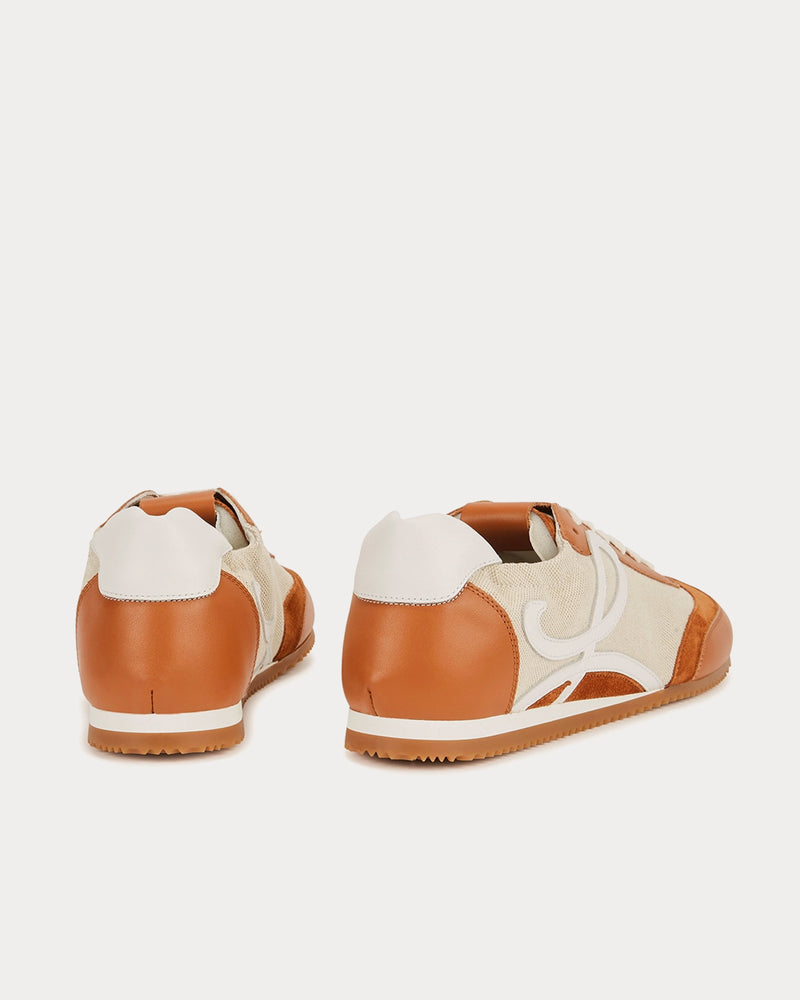 Loewe x Paula's Ibiza Ballet Runner in Nylon and Calfskin Natural / Tan Low Top Sneakers - 3