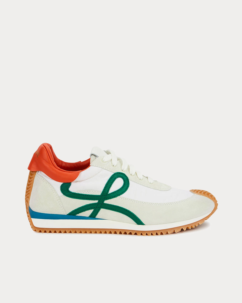 Loewe x Paula's Ibiza Flow Runner Nylon and Calfskin Soft White / Multicolour Low Top Sneakers - 1