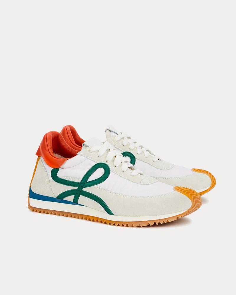 Loewe x Paula's Ibiza Flow Runner Nylon and Calfskin Soft White / Multicolour Low Top Sneakers - 2