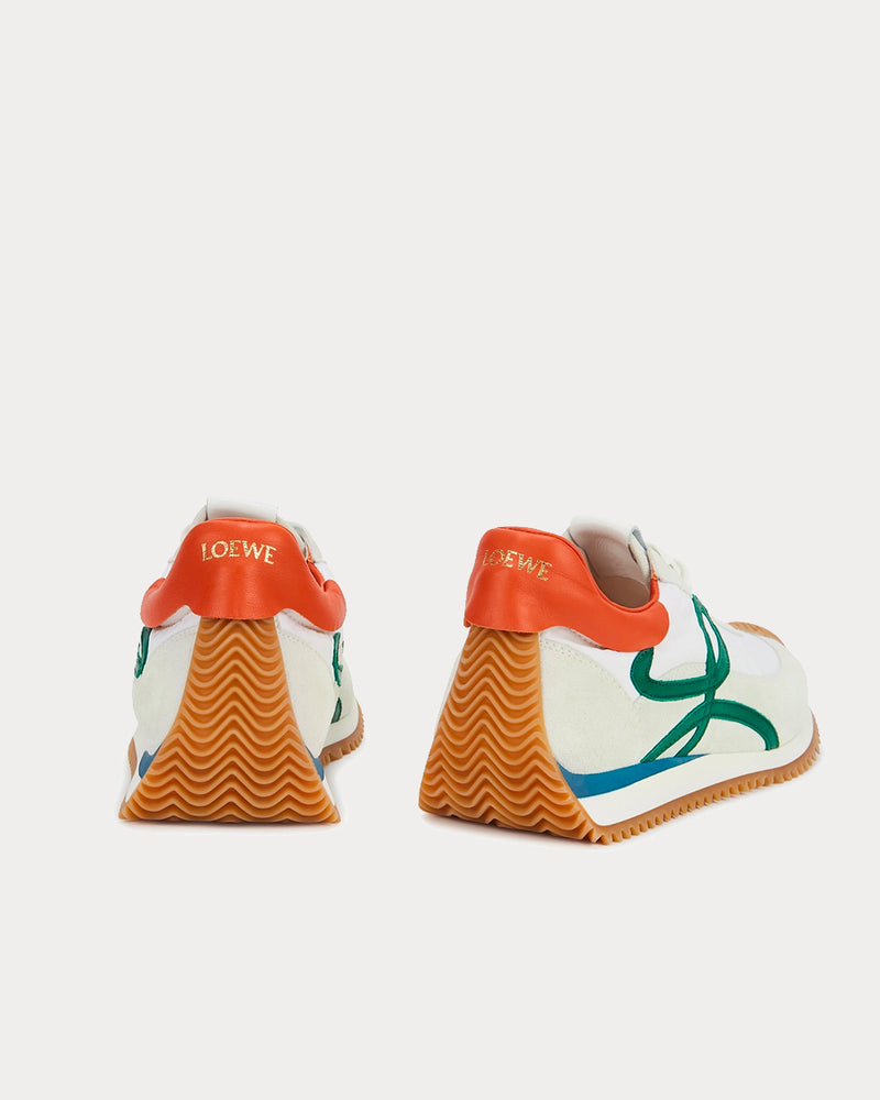 Loewe x Paula's Ibiza Flow Runner Nylon and Calfskin Soft White / Multicolour Low Top Sneakers - 3
