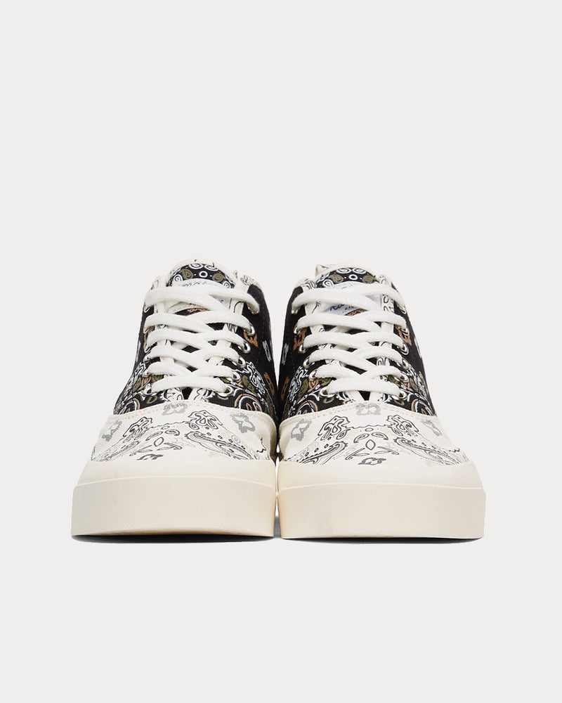 Maison Kitsuné Women's Bandana Print Black White High Top