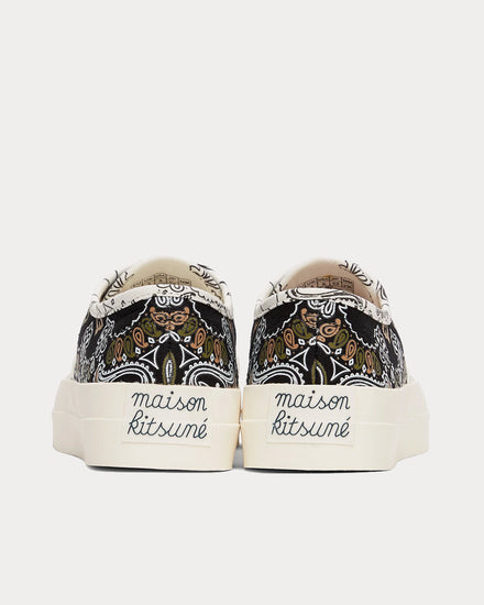 Maison Kitsuné Bandana Print Black & White Low Top Sneakers - 4