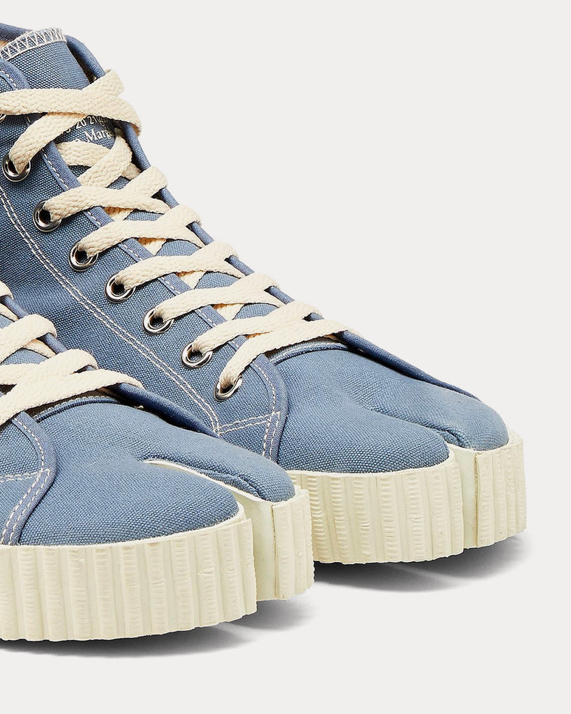 Maison Margiela Tabi Sky Blue High Top Sneakers Sneak in Peace