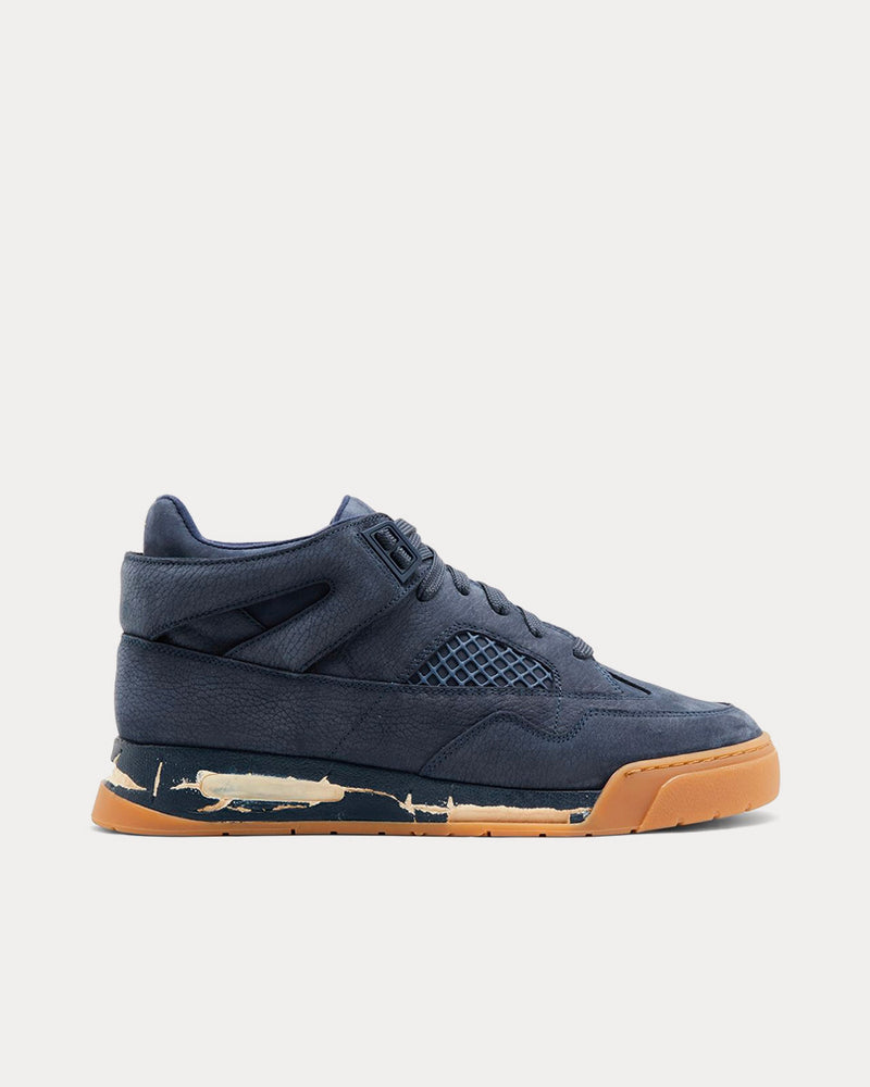 Maison Margiela DDSTCK Dark Blue Mid Top Sneakers - 1
