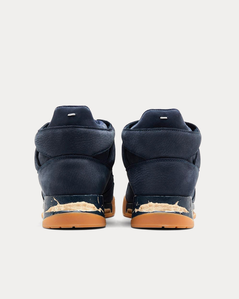 Maison Margiela DDSTCK Dark Blue Mid Top Sneakers - 3