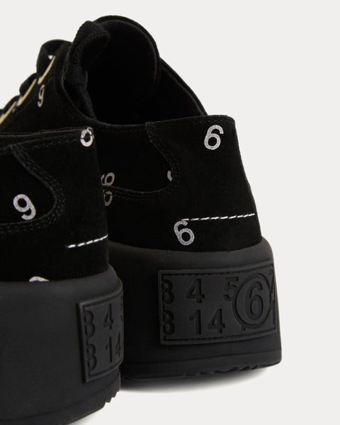 6 Platform Black Low Top Sneakers