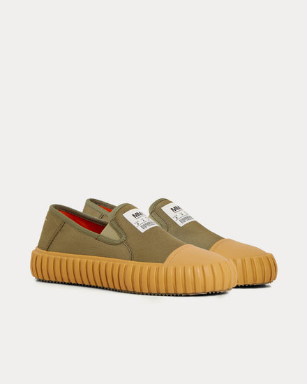 Maison Margiela Vulcanized Khaki Low Top Sneakers - 2