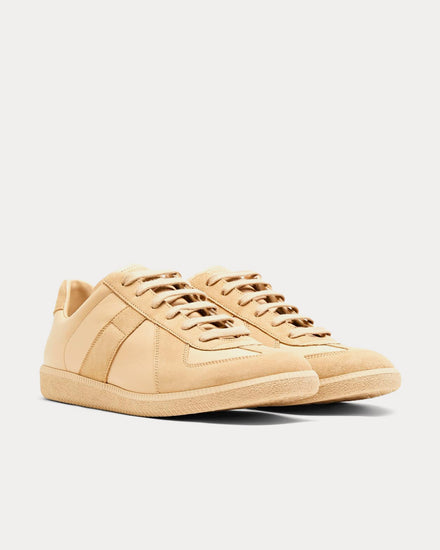 Maison Margiela Replica Beige Low Top Sneakers - 3
