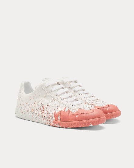 Maison Margiela Replica Pink / White Low Top Sneakers - 3
