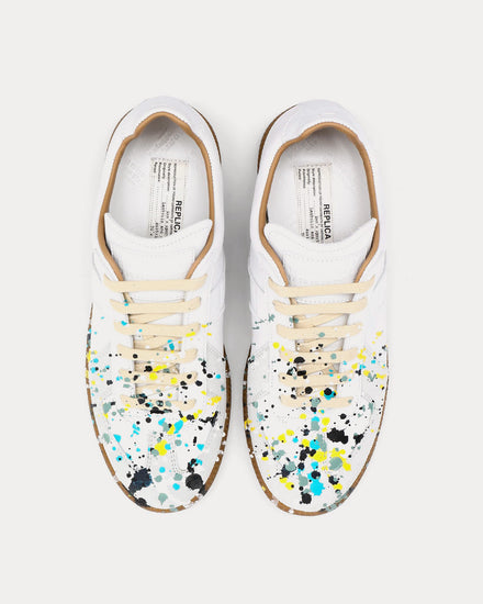 Maison Margiela Replica Paint Drop Light Grey Low Top Sneakers - 2