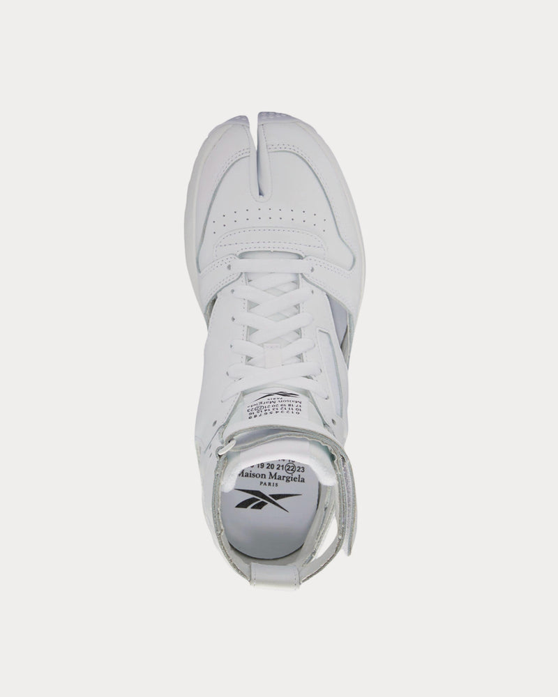 Reebok X Maison Margiela Tabi-Toe Lace-Up White High Top Sneakers - 4