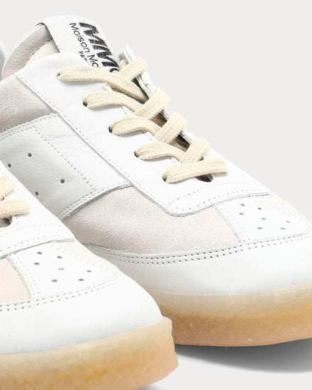 Maison Margiela MM6 6 Court White Low Top Sneakers - 4