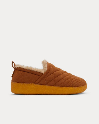 Malibu Sandals Colony Moc Vegan Suede Brown Slip Ons