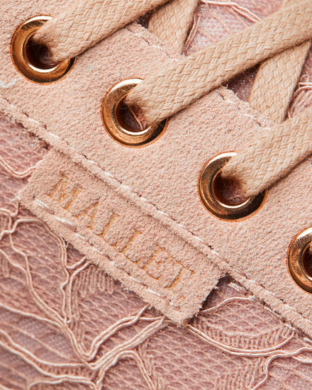 Mallet Kingsland Pink Lace Low Top Sneakers - 5