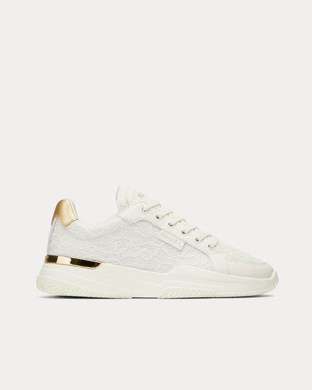 Mallet Kingsland White Lace Low Top Sneakers - 1