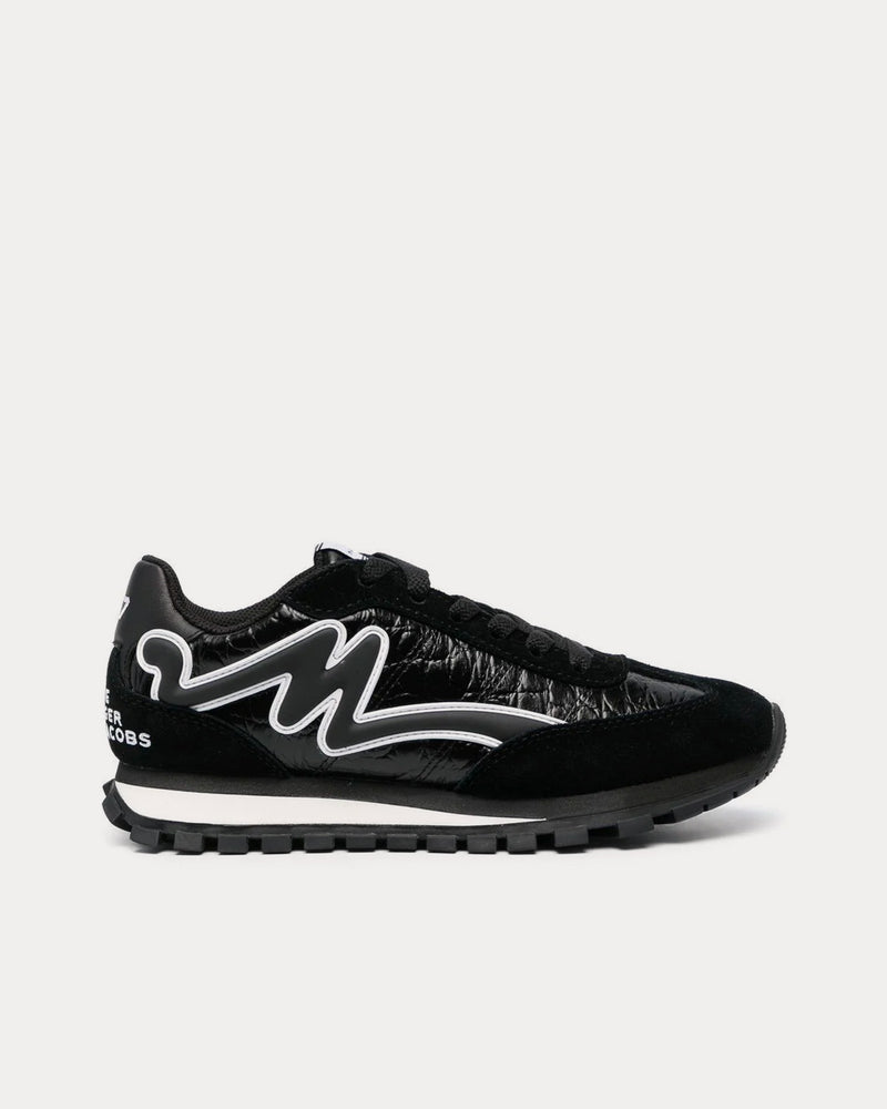 Marc Jacobs The Croc-Embossed Jogger Black Low Top Sneakers - 1