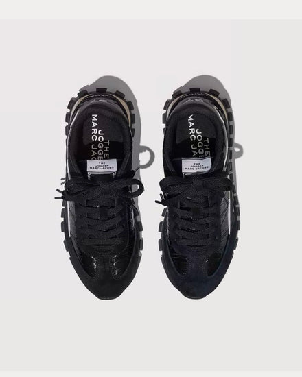 Marc Jacobs The Croc-Embossed Jogger Black Low Top Sneakers - 2
