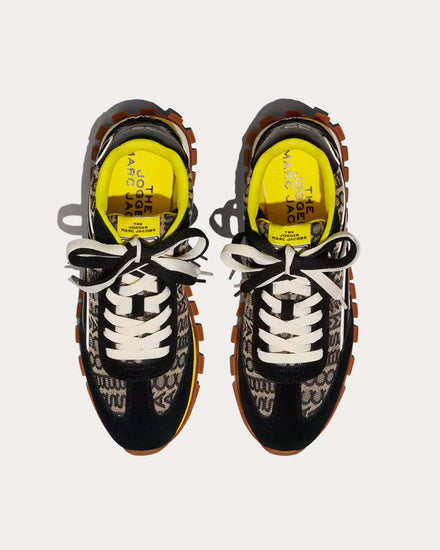 Marc Jacobs Women's Monogram Jogger Black / Yellow Low Top Sneakers