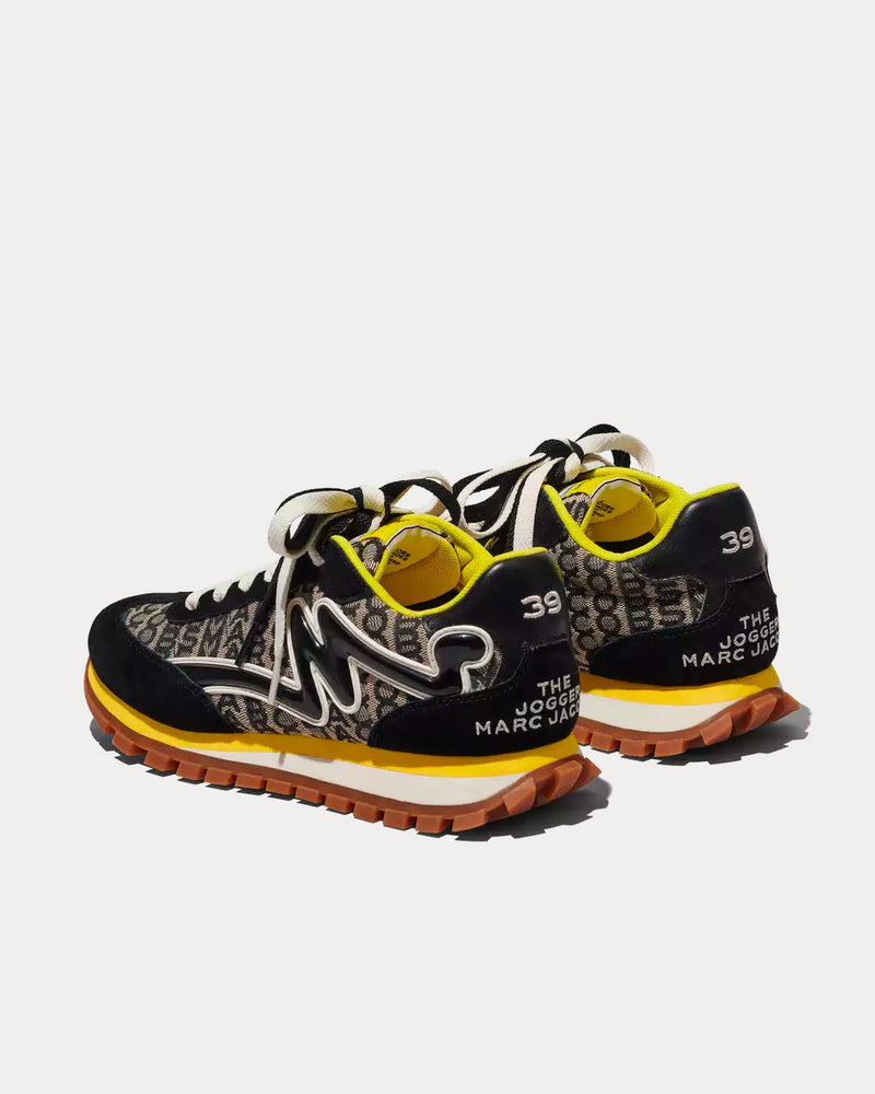 Marc Jacobs Monogram Jogger Black / Yellow Low Top Sneakers - 4