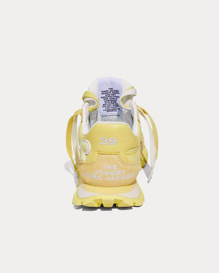 Marc Jacobs The Croc-Embossed Jogger Tender Yellow Low Top Sneakers - 4