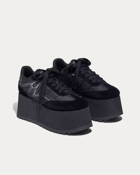 The Platform Jogger Black Low Top Sneakers