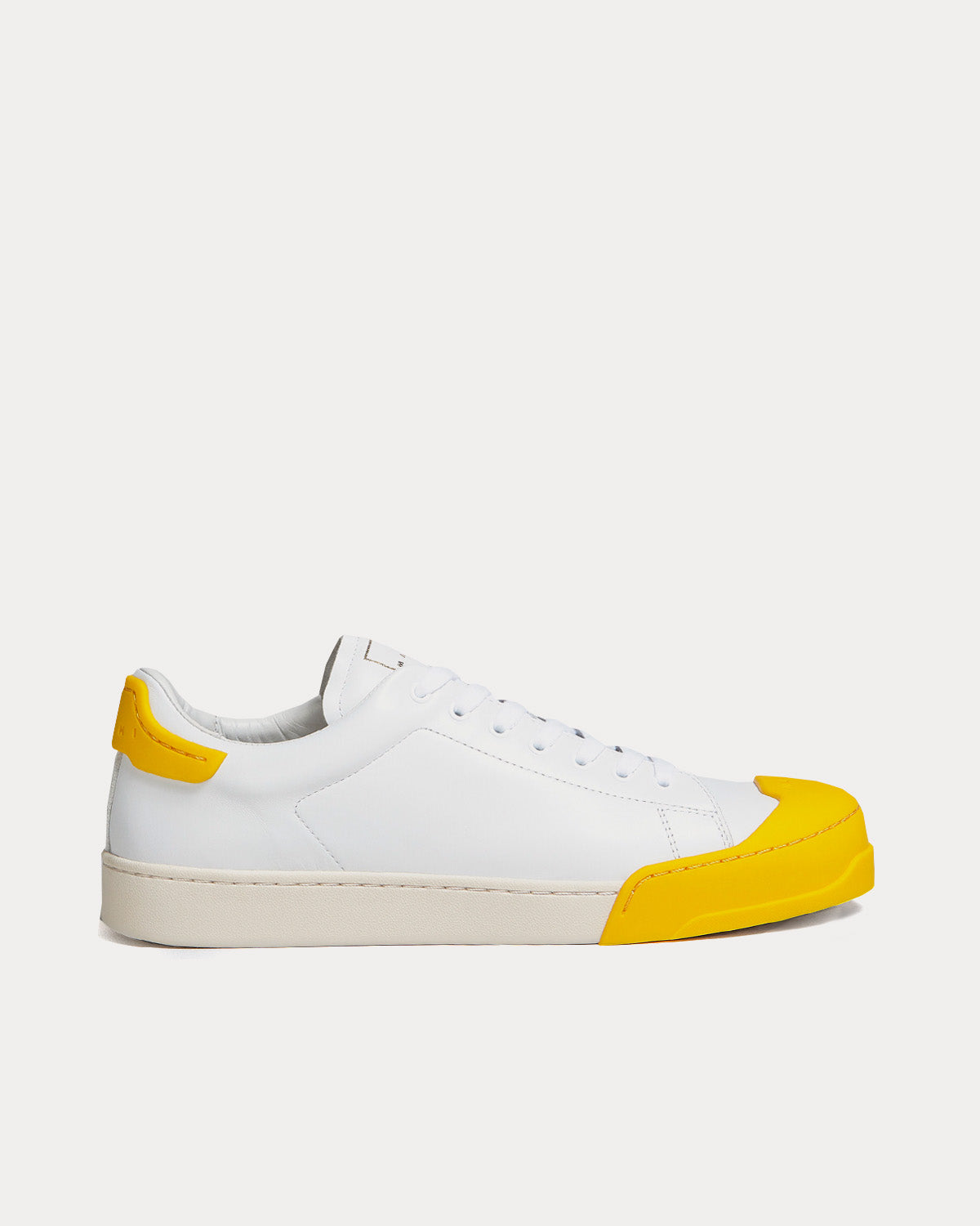 Marni Women's Dada Bumper White / Yellow Low Top Sneakers