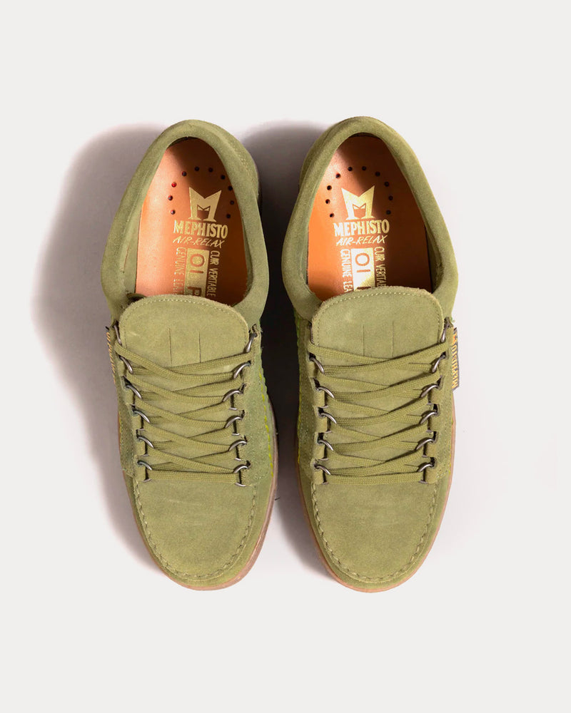 Mephisto x Oi Polloi Rainbow Velours Loden Low Top Sneakers - 2