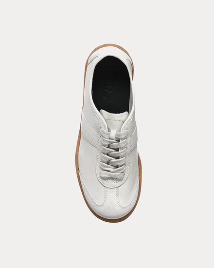 MHL by Margaret Howell Army Trainer Nubuck White Low Top Sneakers - 2