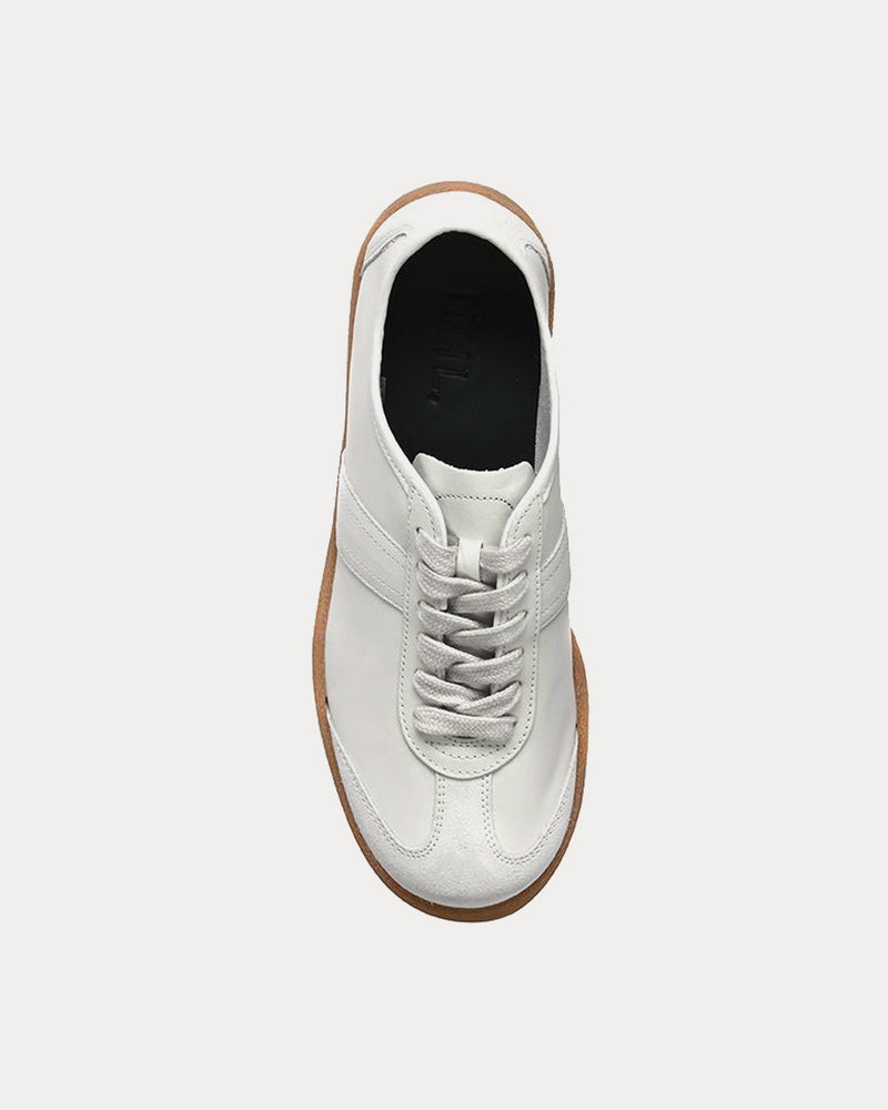 MHL by Margaret Howell Army Trainer Nubuck White Low Top Sneakers - 2