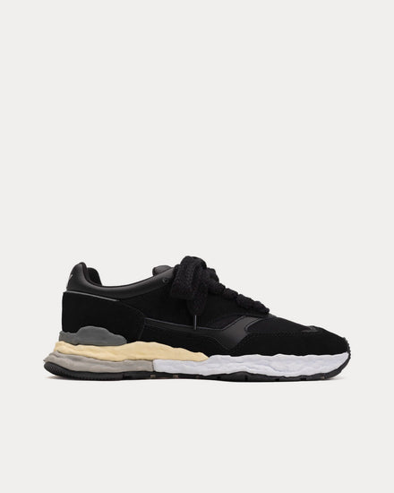 Mihara Yasuhiro George OG Sole Mixed Material Black Low Top Sneakers - 1