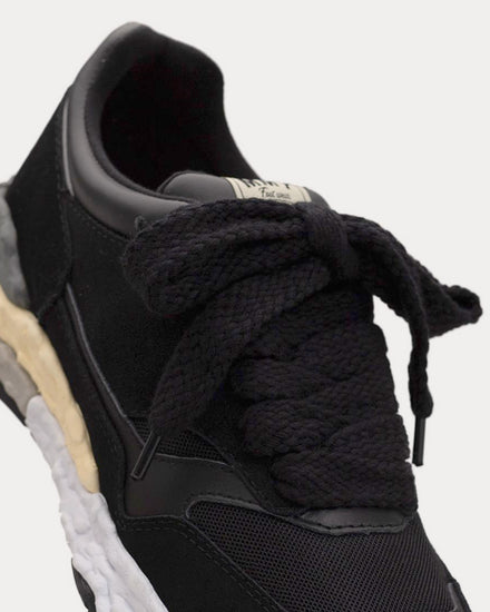 Mihara Yasuhiro George OG Sole Mixed Material Black Low Top Sneakers - 2