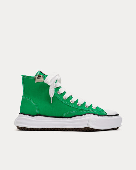 Mihara Yasuhiro Peterson OG Sole Canvas Green / White High Top Sneakers - 1