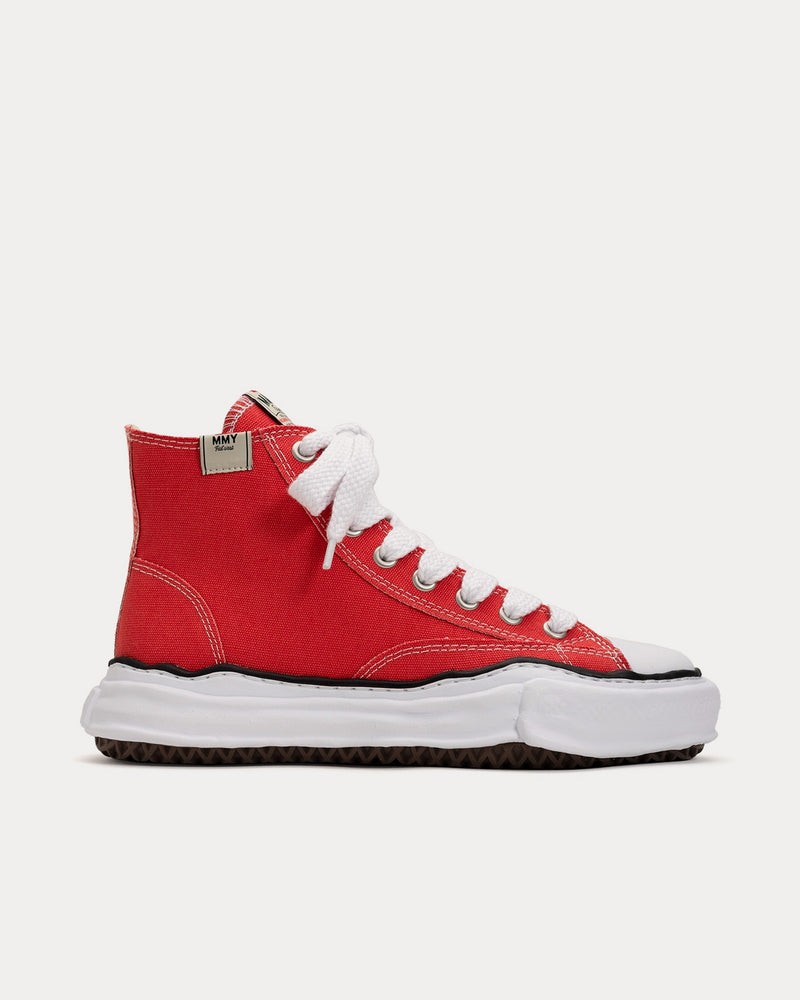 Mihara Yasuhiro Peterson OG Sole Canvas Red / White High Top Sneakers - 1