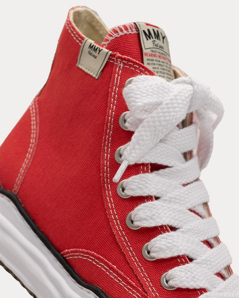 Mihara Yasuhiro Peterson OG Sole Canvas Red / White High Top Sneakers - 2