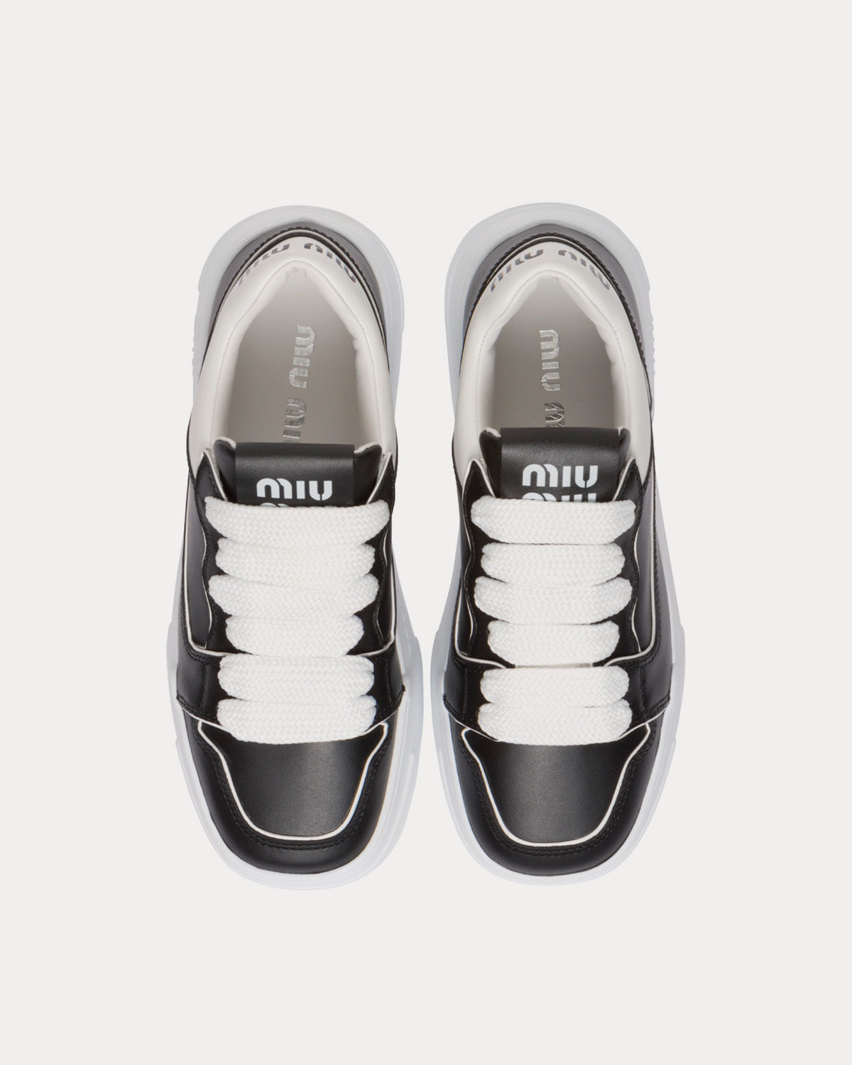miu miu leather sneakers