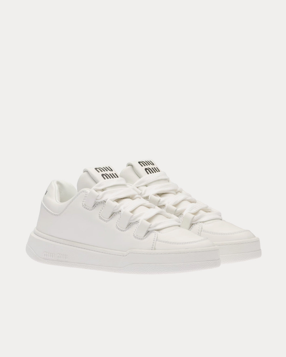 Miu Miu Brown Fabric Low Top Sneakers main image 0