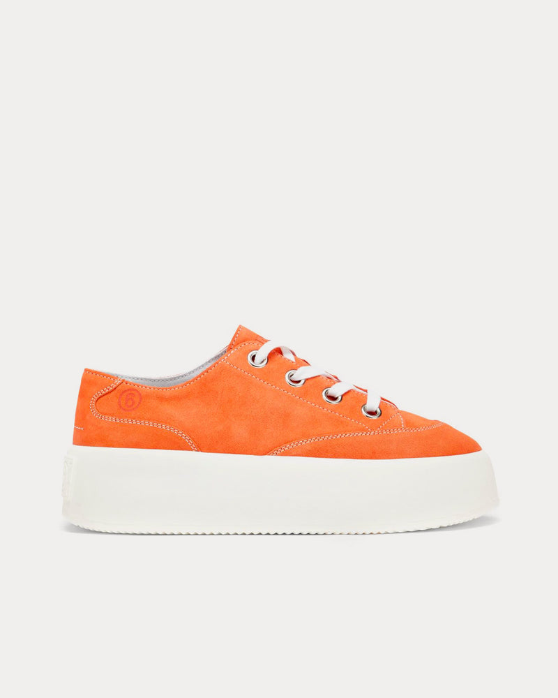 Maison Margiela MM6 Flatform Orange Low Top Sneakers - 1