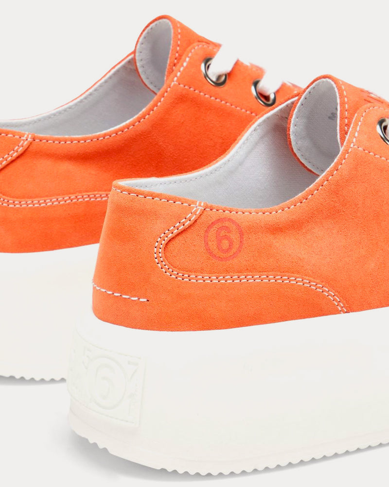 Maison Margiela MM6 Flatform Orange Low Top Sneakers - 4