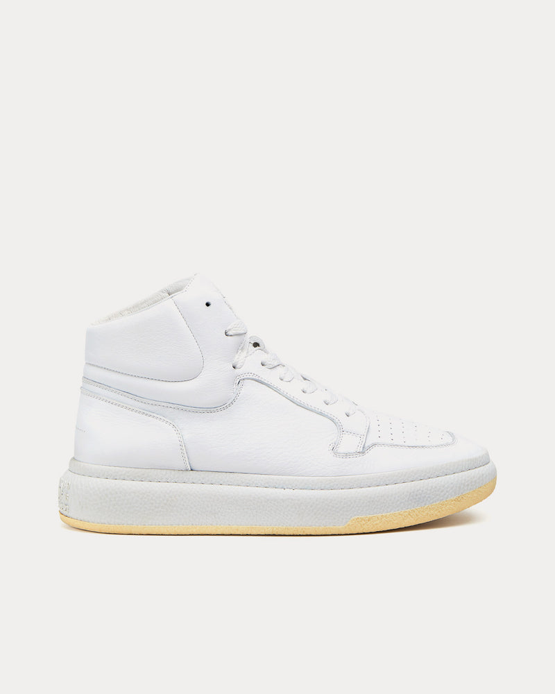 MM6 Maison Margiela Men's Basketball White High Top Sneakers