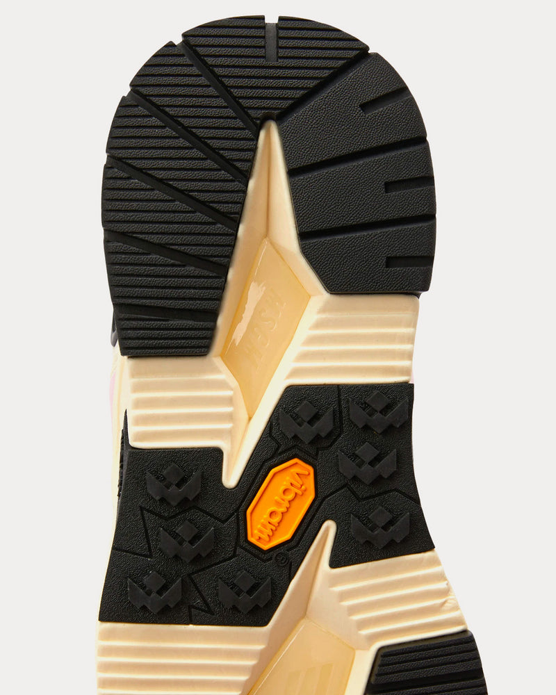 Msgm Vortex MSGM Women's Vortex Leather & Fabric Beige Low Top Sneakers & Trainers