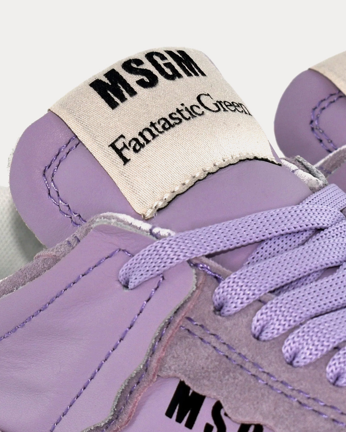 MSGM x ACBC Men's Fantastic Green Violet Low Top Sneakers & Trainers