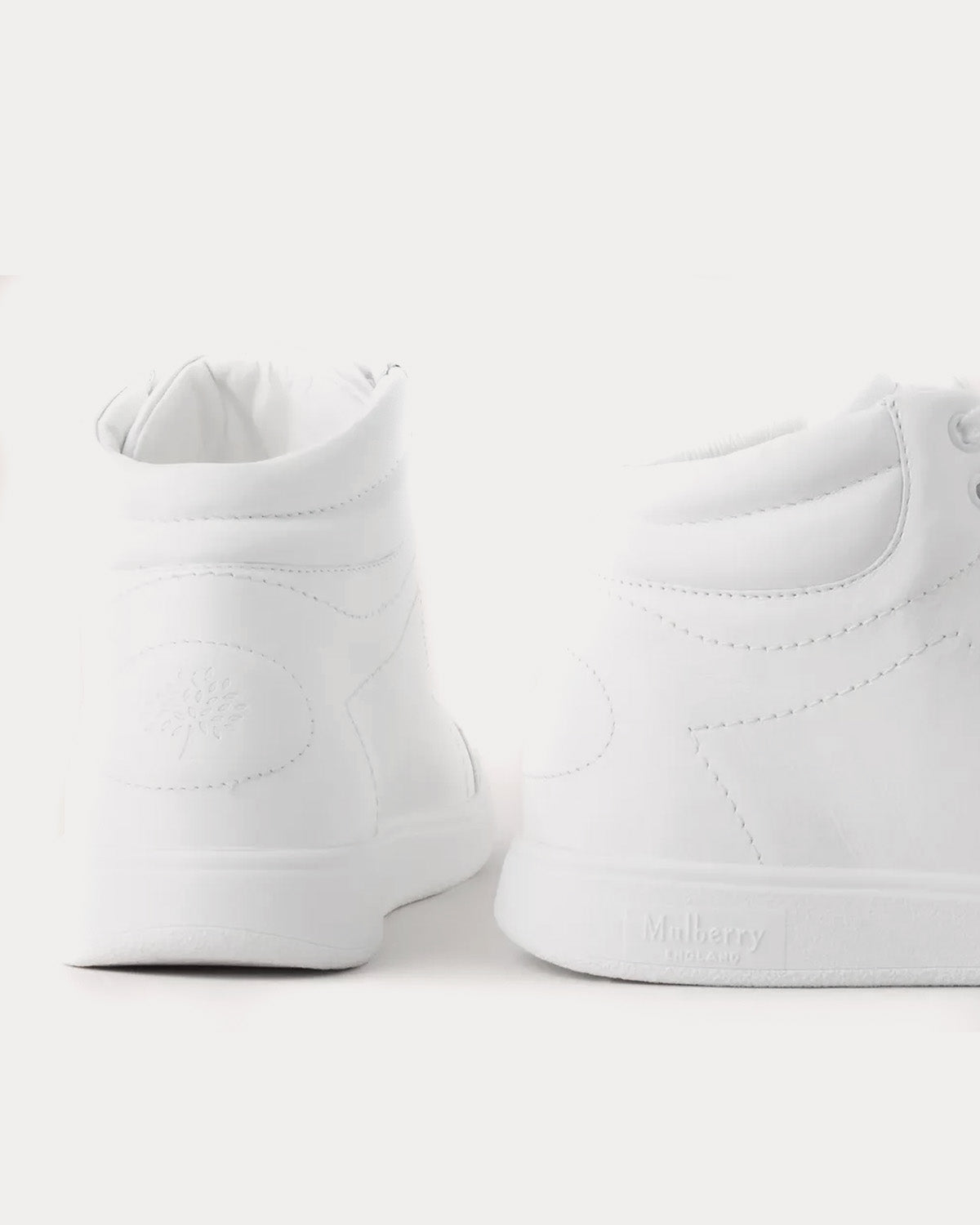 Mulberry - Leather White High Top Sneakers