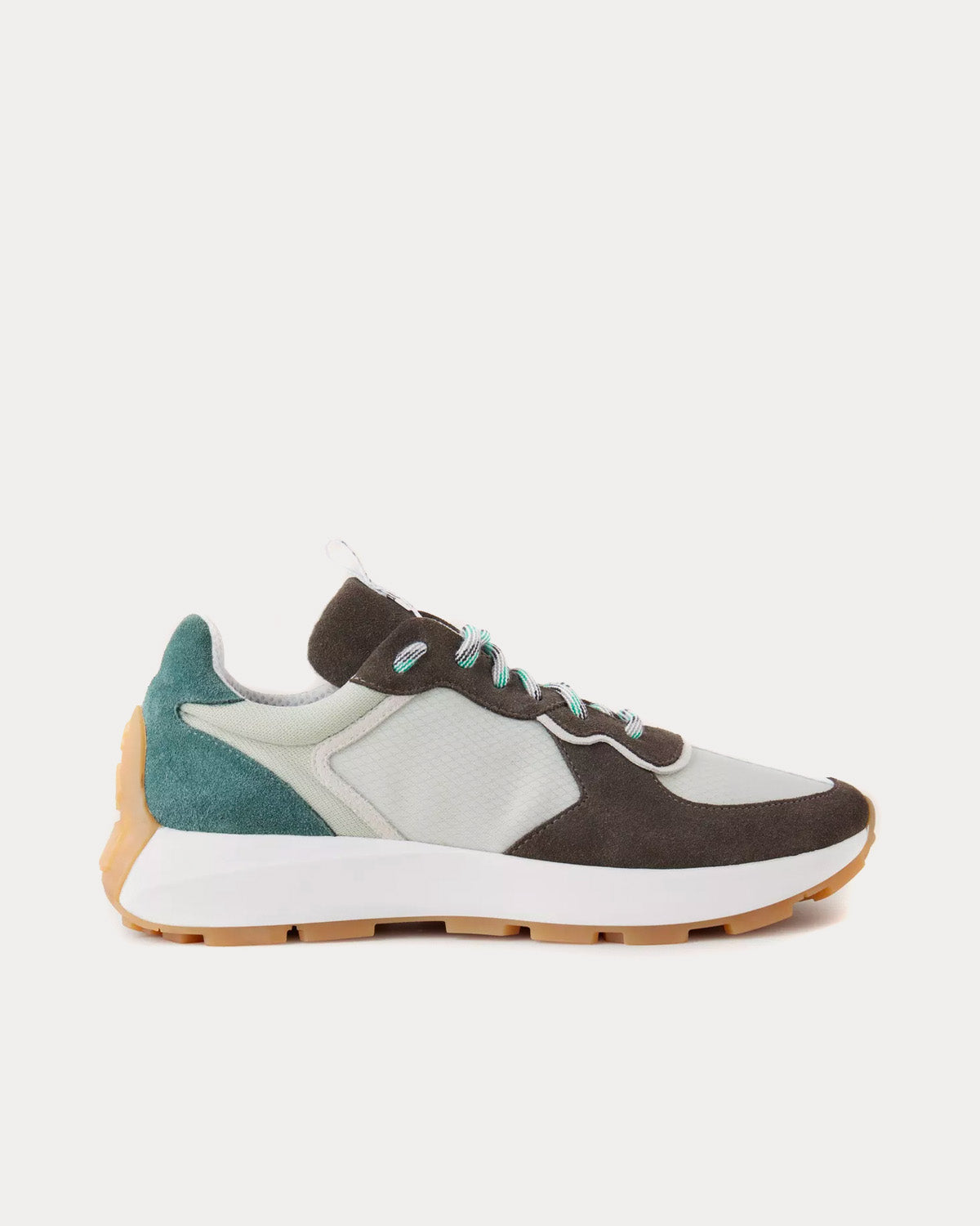 Mulberry - Runner Mixed Material Acrylic Green / Midnight / Maple Low Top Sneakers