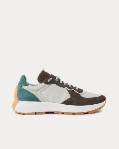 Mulberry Runner Mixed Material Acrylic Green / Midnight / Maple Low Top Sneakers