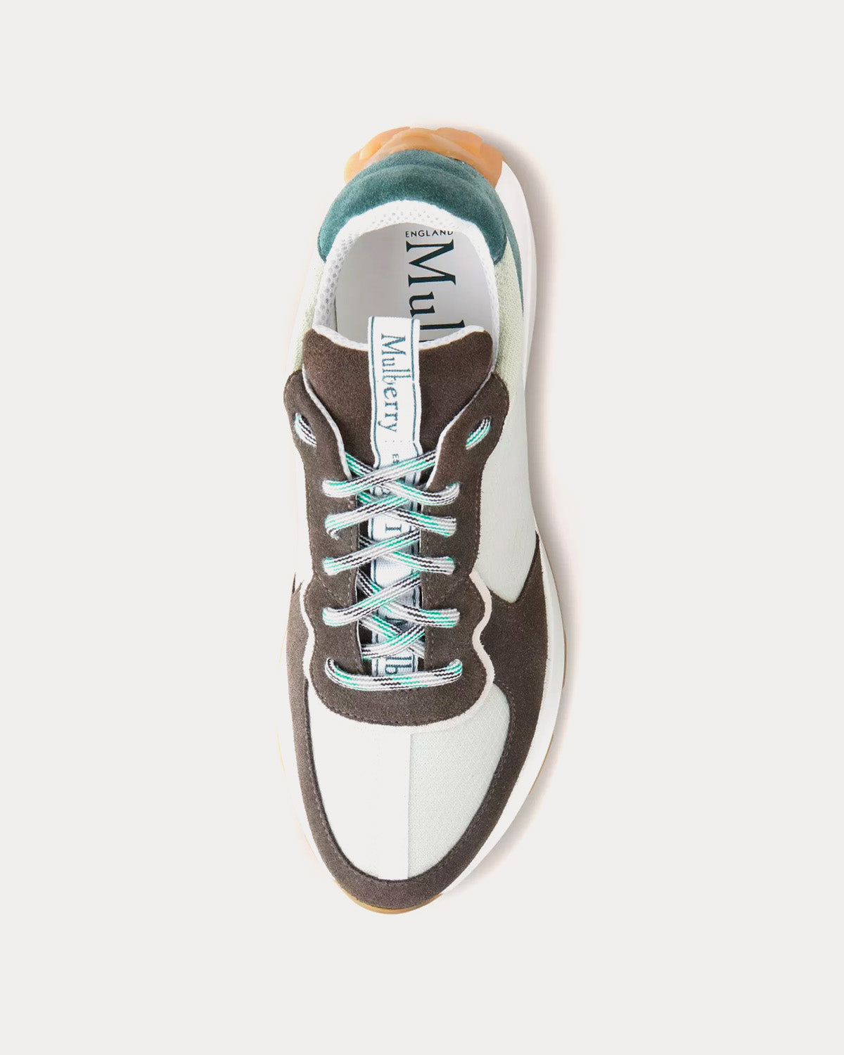 Mulberry - Runner Mixed Material Acrylic Green / Midnight / Maple Low Top Sneakers