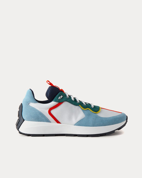 Runner Cornflower Blue Leather & Synthetic Mix Low Top Sneakers