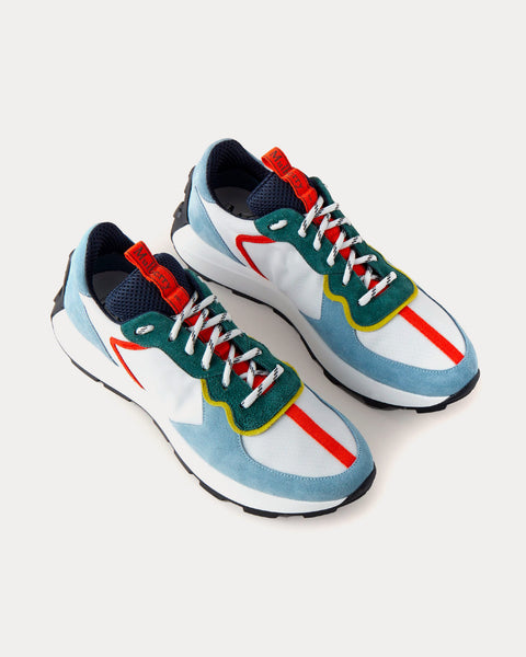 Runner Cornflower Blue Leather & Synthetic Mix Low Top Sneakers